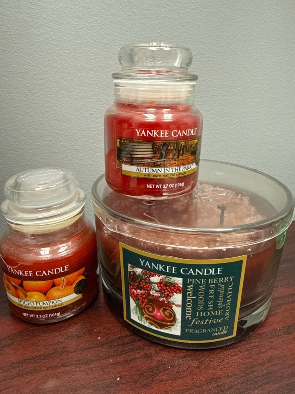 🍂 Yankee Candle Fall + Holiday Bundle (3 Candles)
